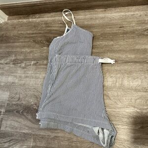 Calvin Klein navy stripe pajama set